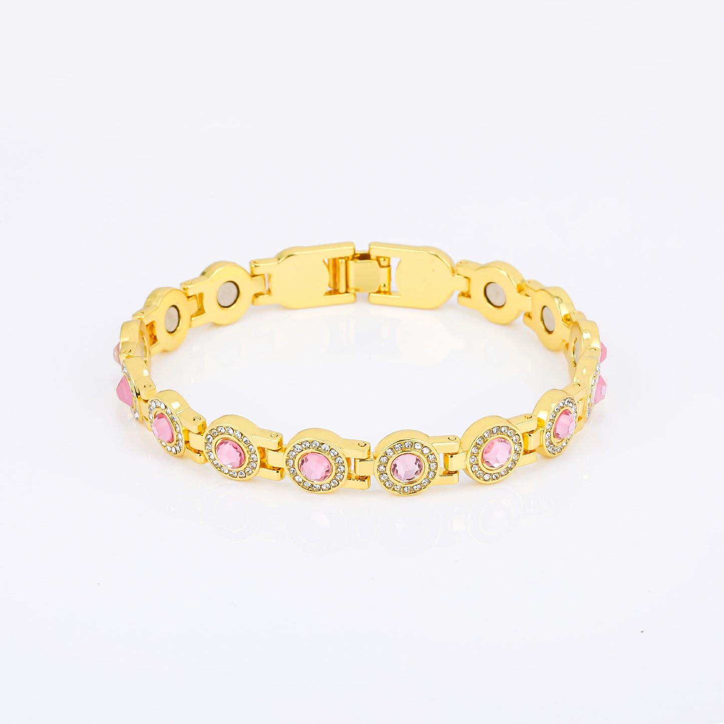 Women's Round Full Diamond Magnet Fashion Single Bracelet
