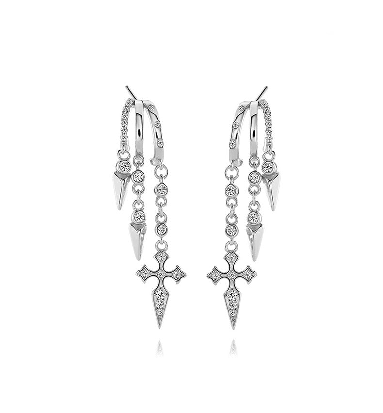 Live Sier Personalized Diamond Overlay Rivet Earrings