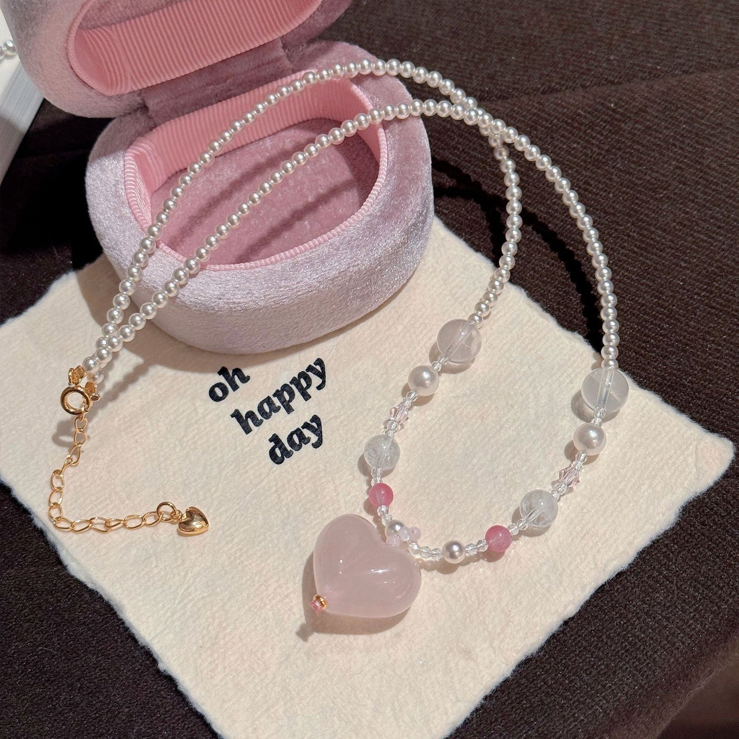 Crystal Series Light Luxury Minority High Sense Indie Sweet Cute Necklaces