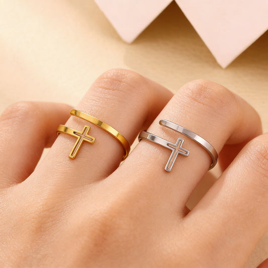Open Niche Creative Hollow Daily Wear Couple Ring