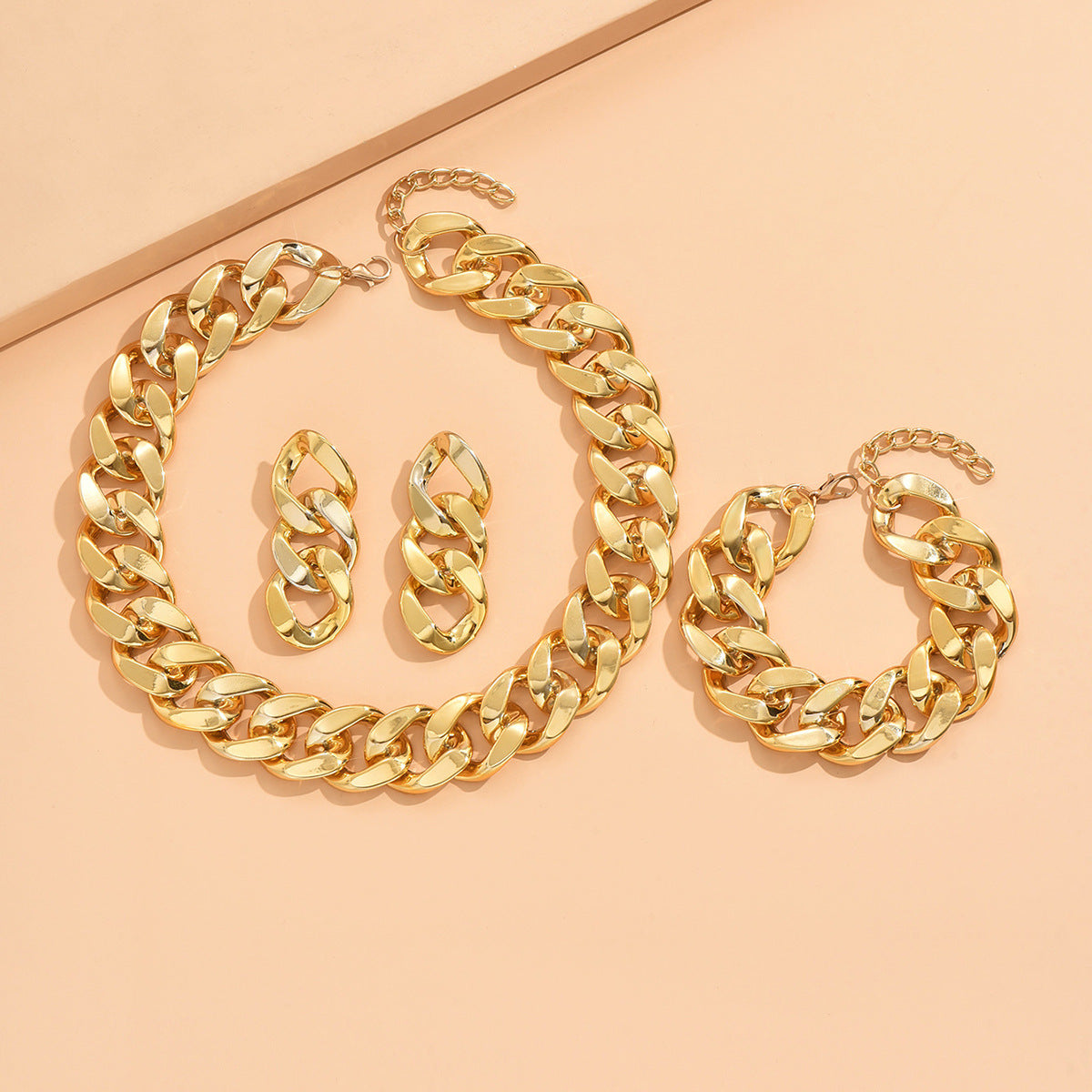 Fashion Stitching Acrylic Chain Leopard Print Personality Bracelets