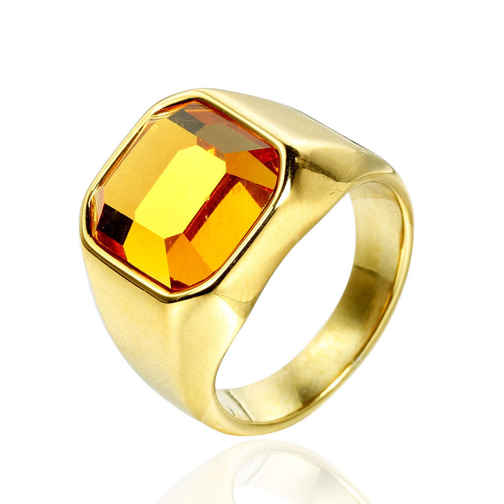 Men's Thailand Retro Distressed Personalized Titanium Steel Ring