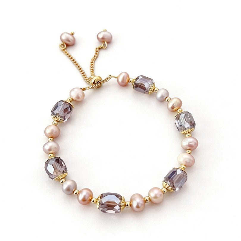 Heart Natural Pearl Special Interest Light Luxury Design Bracelet