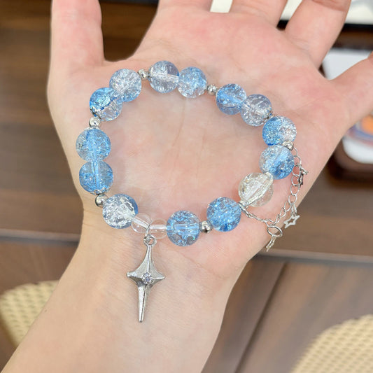 Fishtail Yu Impression Small Tassel Beads Bracelet