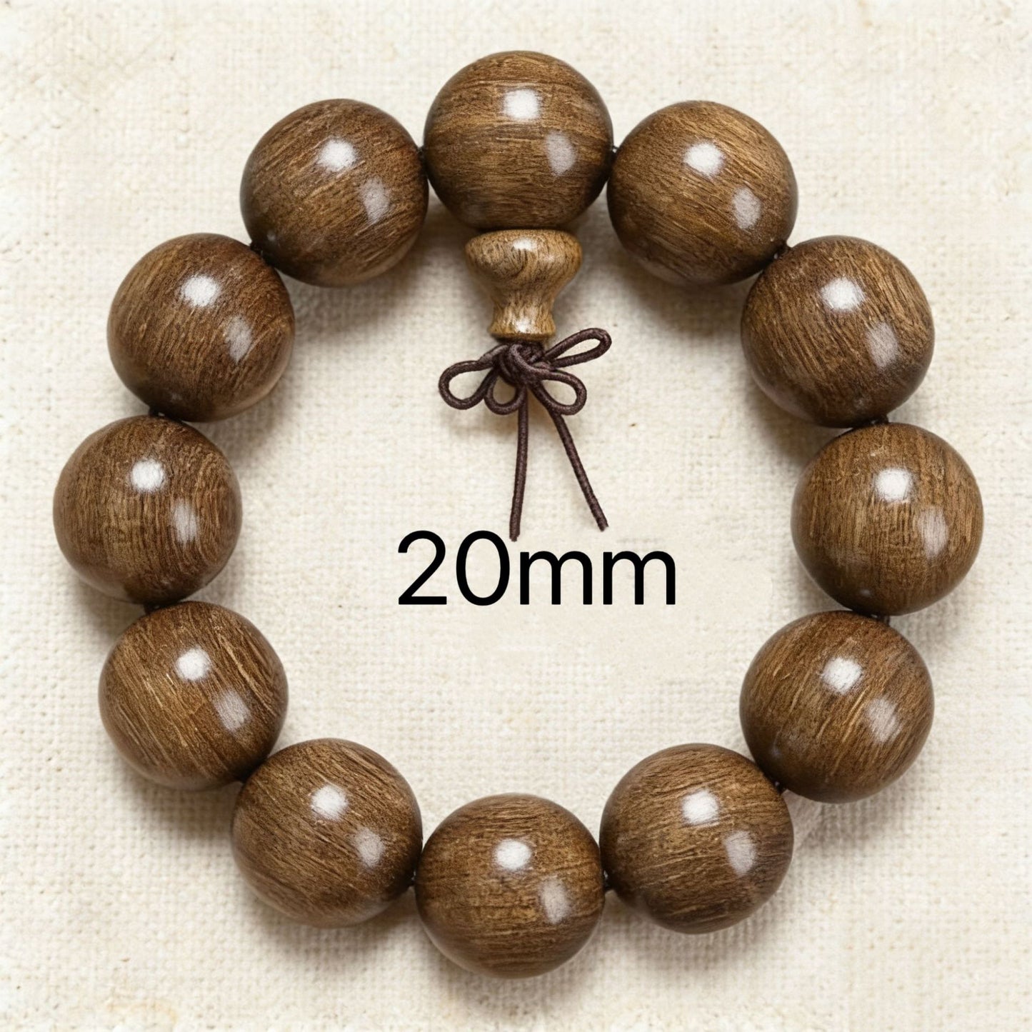 Grain Old Materials Gold Sandalwood Pcs Buddha Beads Unisex Style Bracelet