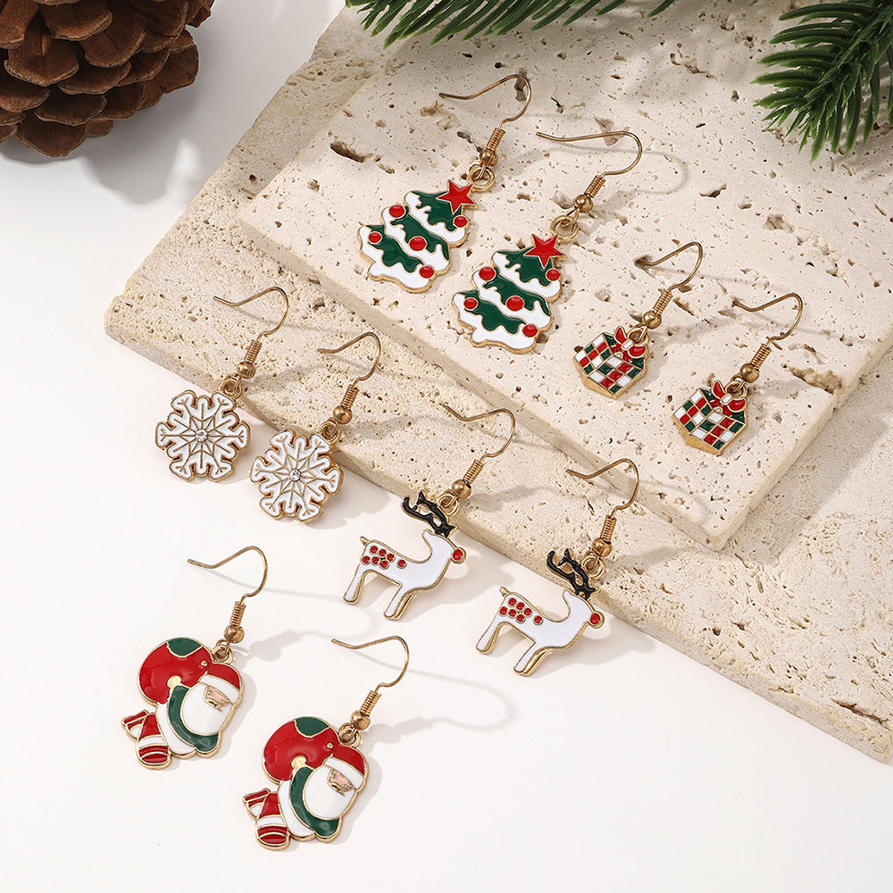 Christmas Suit Creative Design Santa Claus Earrings