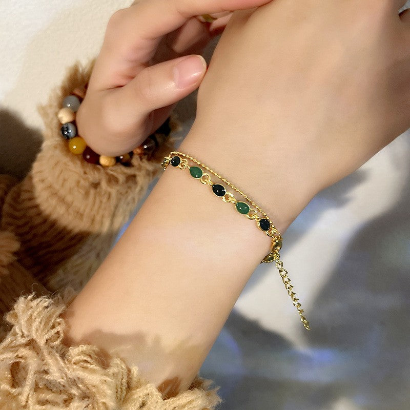 Women's Personalized Cold Style Design Opal Small Bracelets