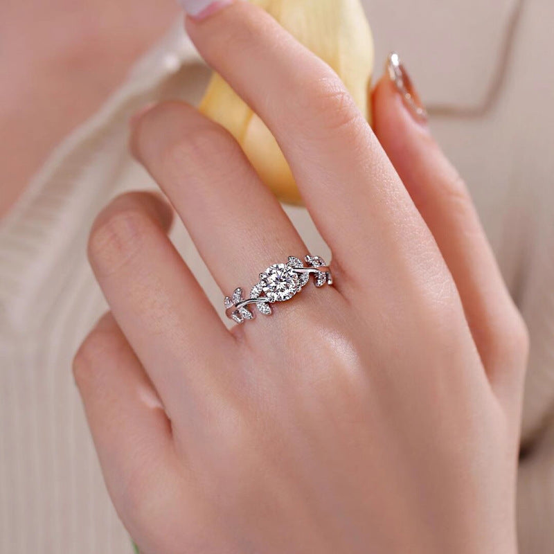 Cassia Twig Fairy High Sense Temperamental Minority Design Gentle Opening Rings