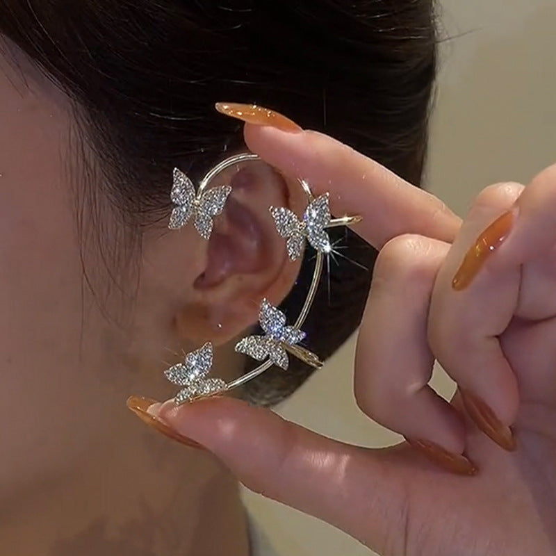 Sier Plated Ear Clips Without Piercing Rings