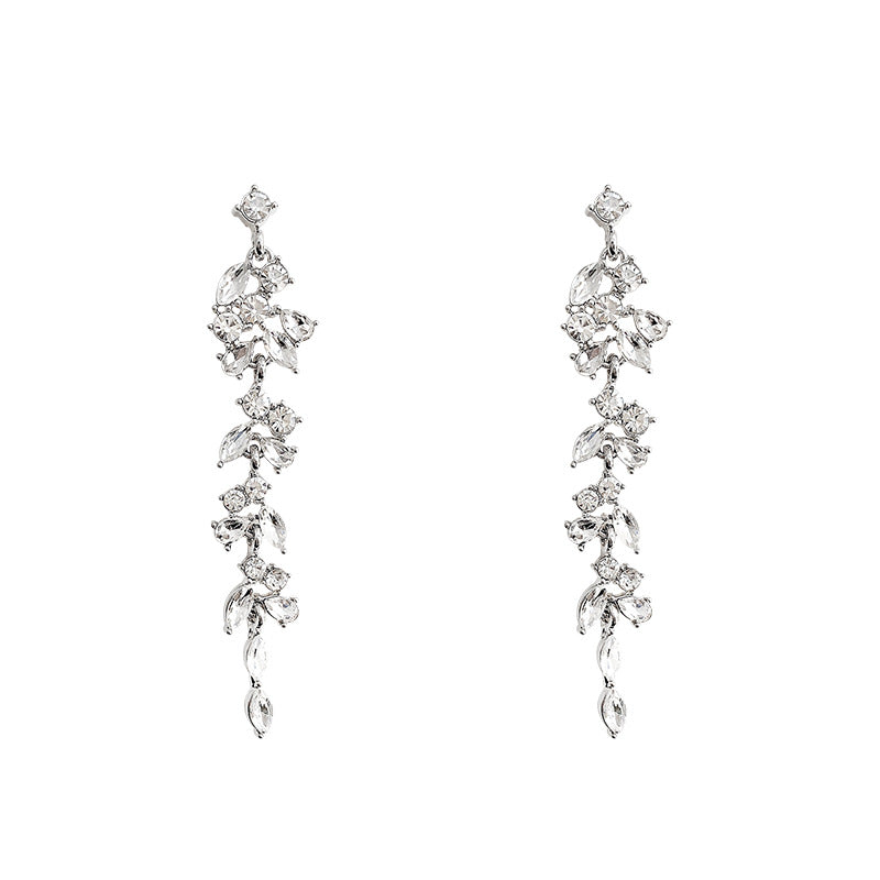 Women's Light Luxury Tassel Leaf High-grade Elegant Earrings