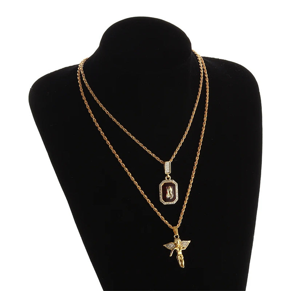 Angel Fashion Charm Hip Hop Rope Pendants