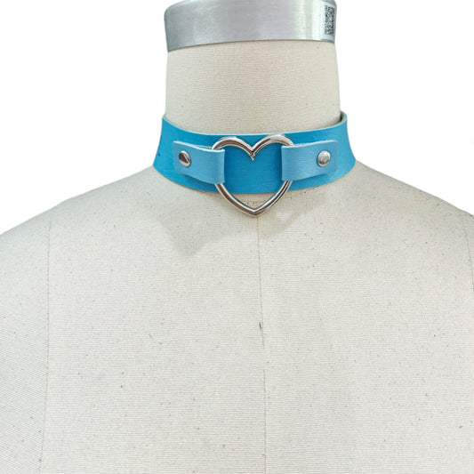 Women's & Men's Selected Punk Street Shot Leather Heart Necklaces