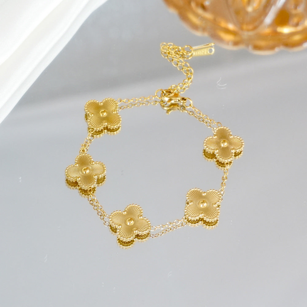 Clover Light Luxury High-grade Female Hand Bracelet