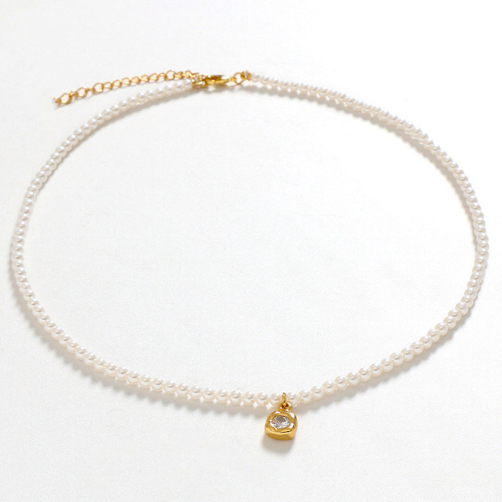 Women's Stitching Heart Clavicle Chain Light Luxury Necklaces