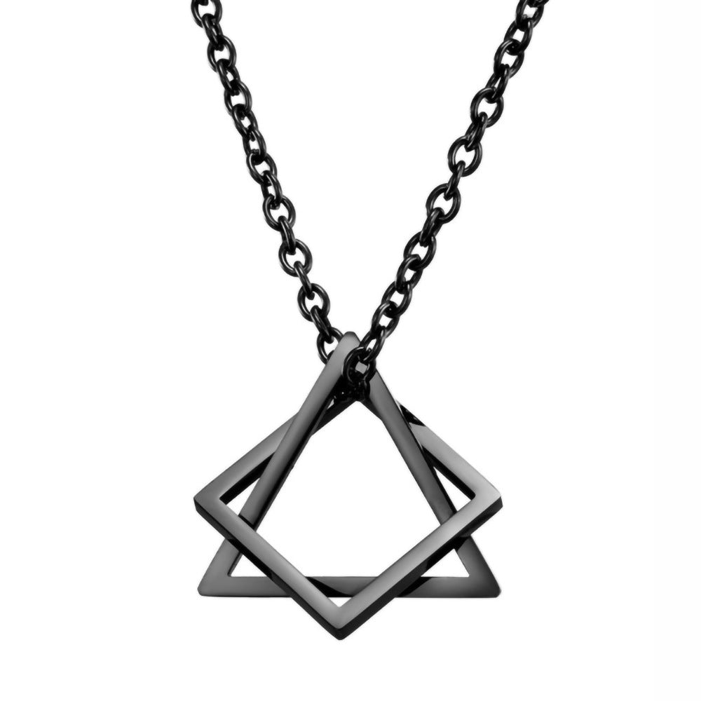 Women's & Men's Sweater Geometric Triangle Chain High-grade Suit Couple Necklace