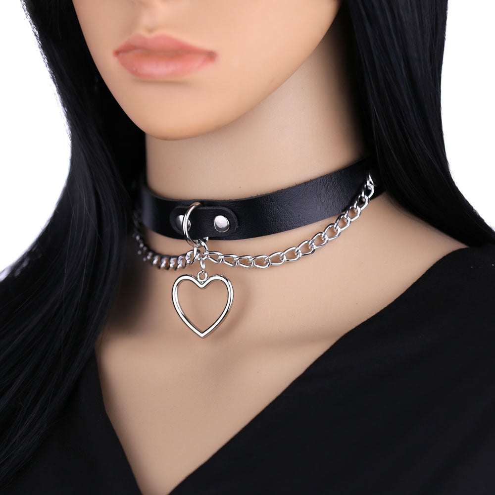 Heart-shaped Clavicle Classic Peach Heart Neck Band Collar