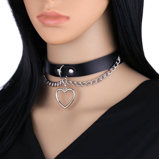 Heart-shaped Clavicle Classic Peach Heart Neck Band Collar