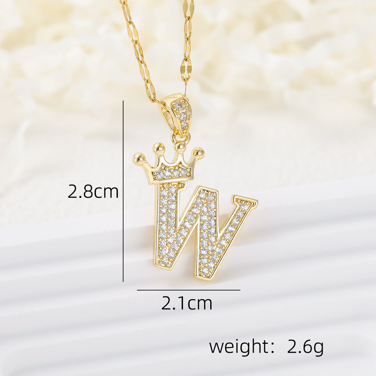 Casual Crown Letters Diamond Fashionable Female Necklace
