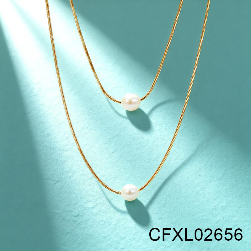 Women's Light Luxury High-grade Titanium Steel Simple Geometric Necklace
