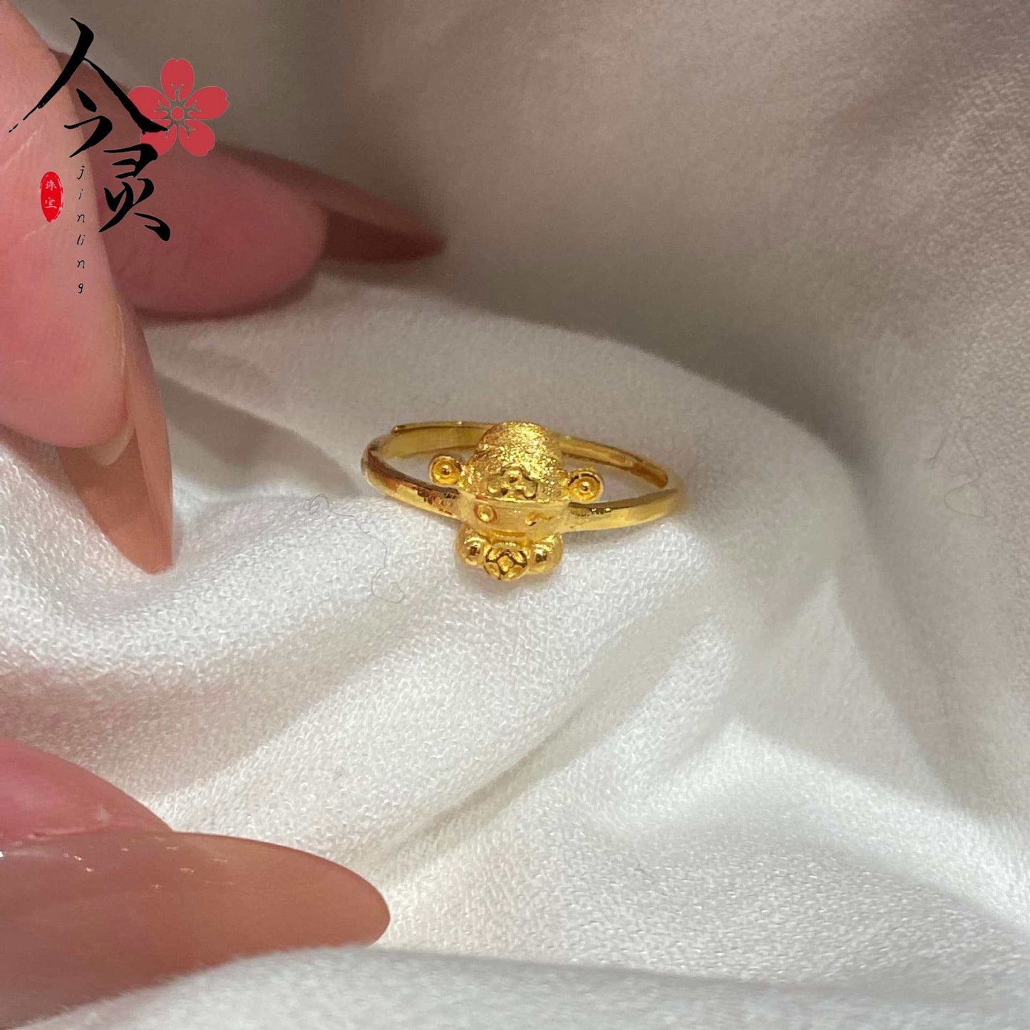 Golden Ingot Small God Of Wealth Rings