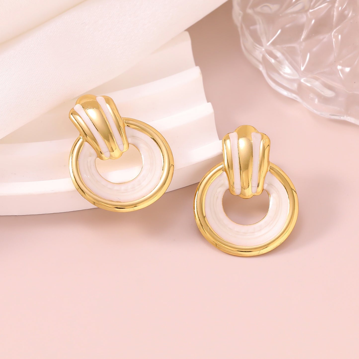 Geometric Retro Style High-grade Square Stainless Earrings