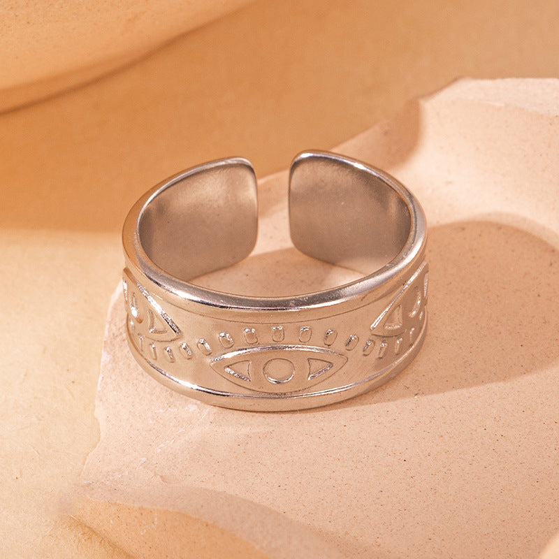 Steel Fashion Snake Simple Little Finger Rings