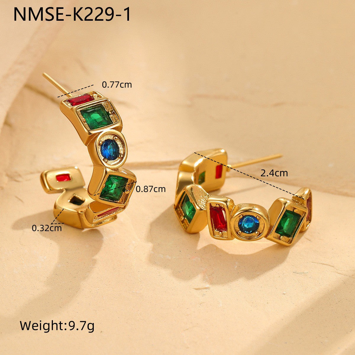 Stainless Steel Retro Shaped Rhinestone Zircon Light Luxury Rings