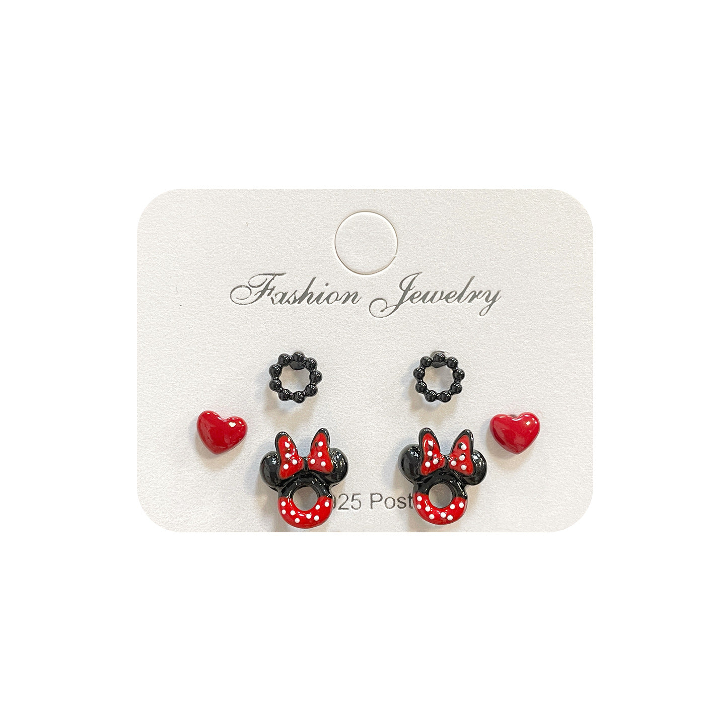 Cute Little Mouse Animal Female Sier Needle Earrings