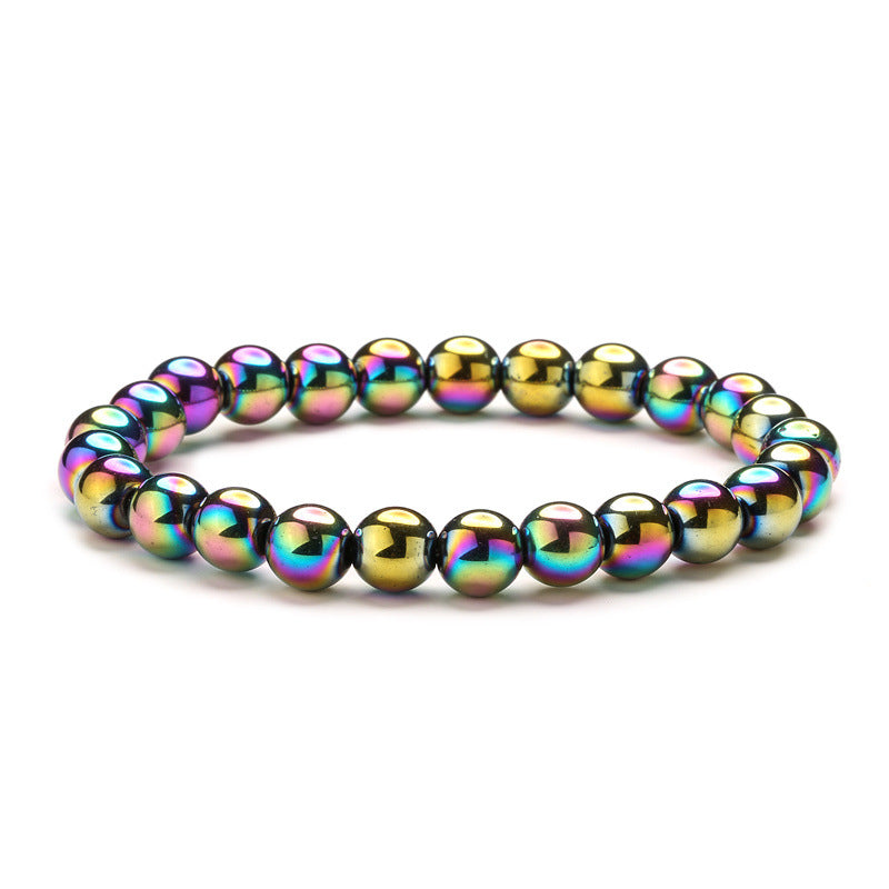 Fashion Stylish Men's Magnetic Haematite Beaded Bracelet