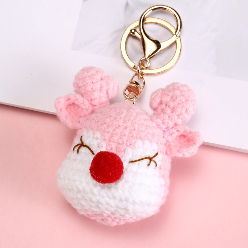 Finished Crocheted Deer Bag Cute Animal Hanging Ornaments