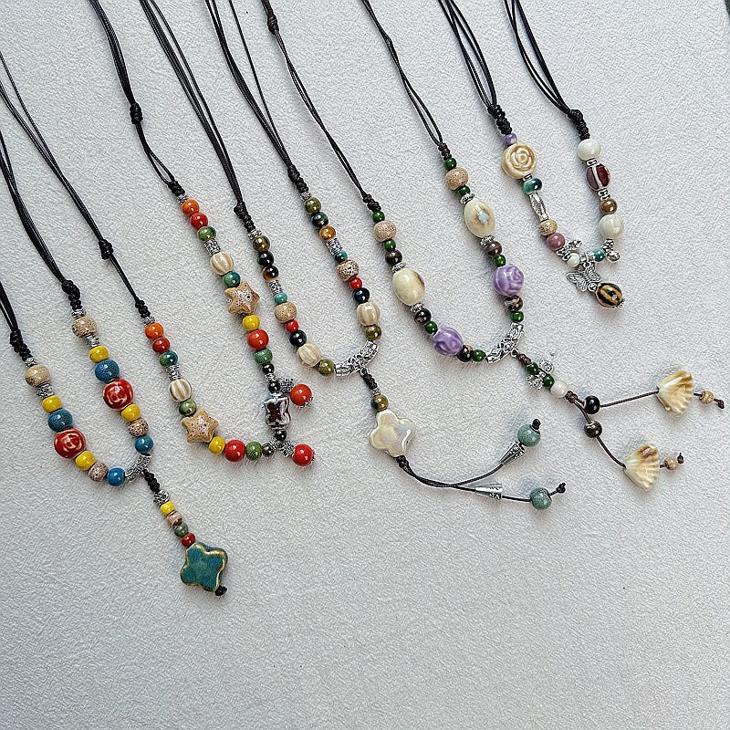 Style Antique Sweater Chain Long Adjustable Necklaces