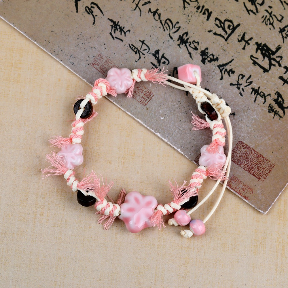 Style Literary Couple High-grade Fresh Cross Stall Bracelet
