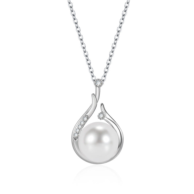 Women's Live Simulation Freshwater Pearl Shell Full Diamond Luxury Rings