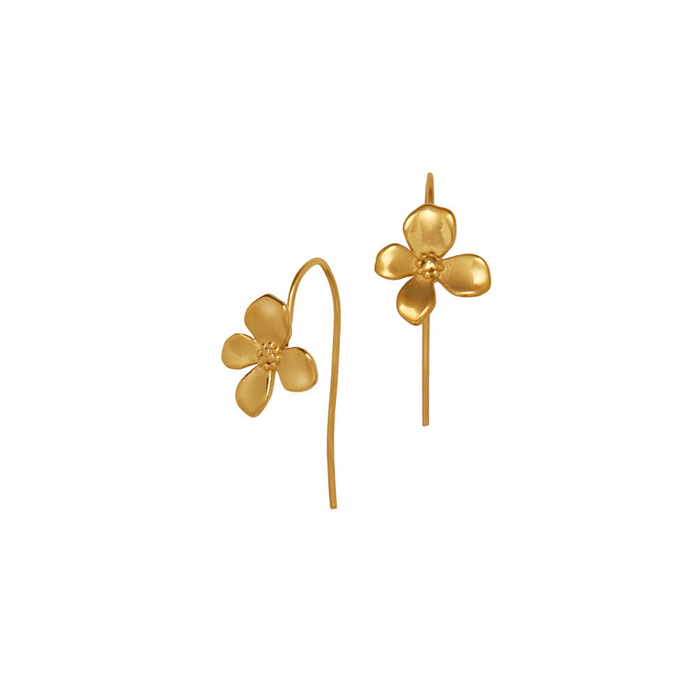 Summer Titanium Steel Gold Not Easy To Earrings