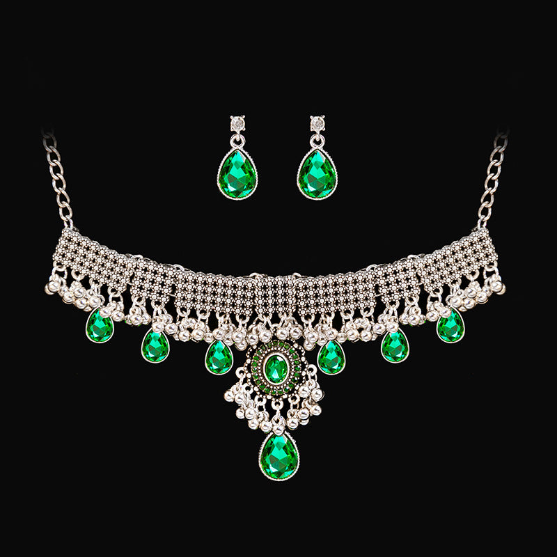 Women's Suite Retro Court French Pearl Water Jewelry Set