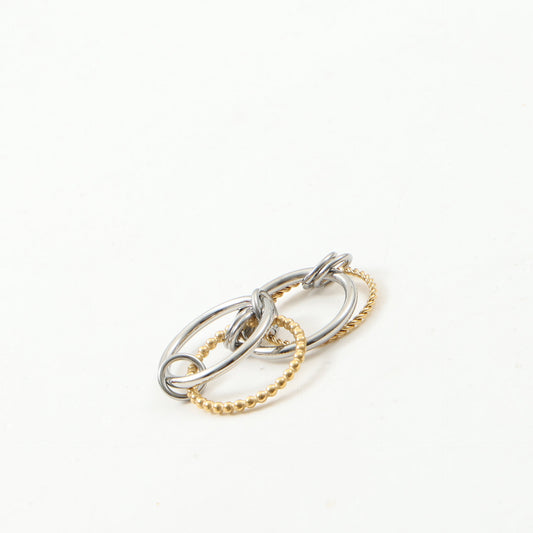 Twist Plus Patchwork Titanium Steel Gold Bracelets