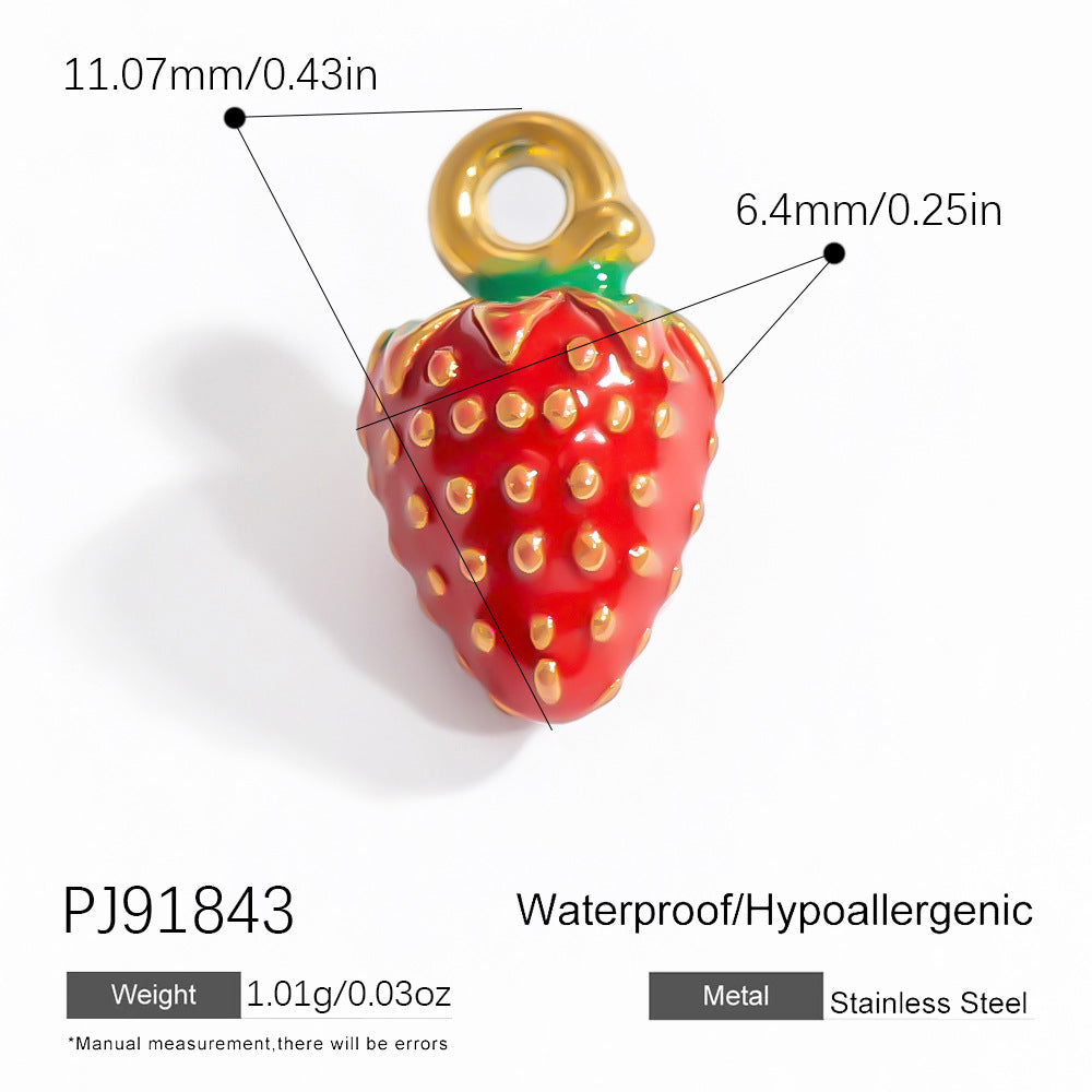 Mini Fruit Cartoon Pastoral Style Three-dimensional Jewelry Accessories