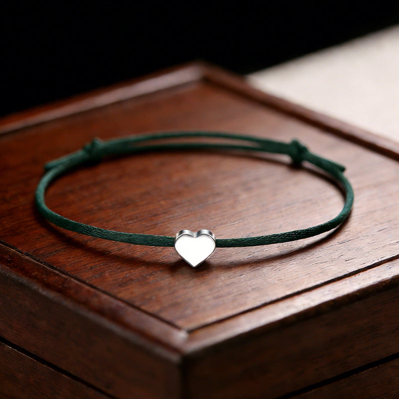 Adjustable Lucky Love Heart Shape Ten Colors Bracelet