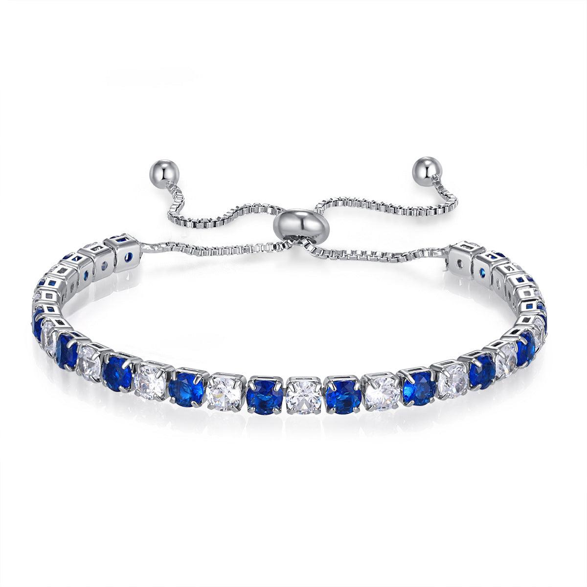Zircon Mixed Color Full Diamond White Bracelets