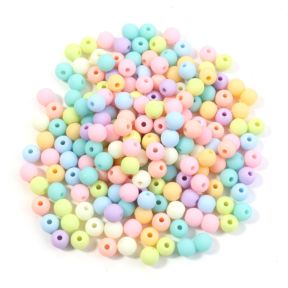 Creative Rubber Round Beads Effect Paint Jewelry Accessories