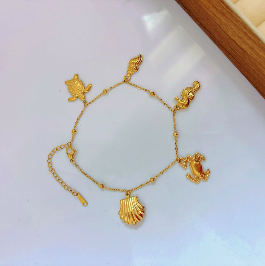 Women's Steel High-grade Gold Does Not Fade Anklets