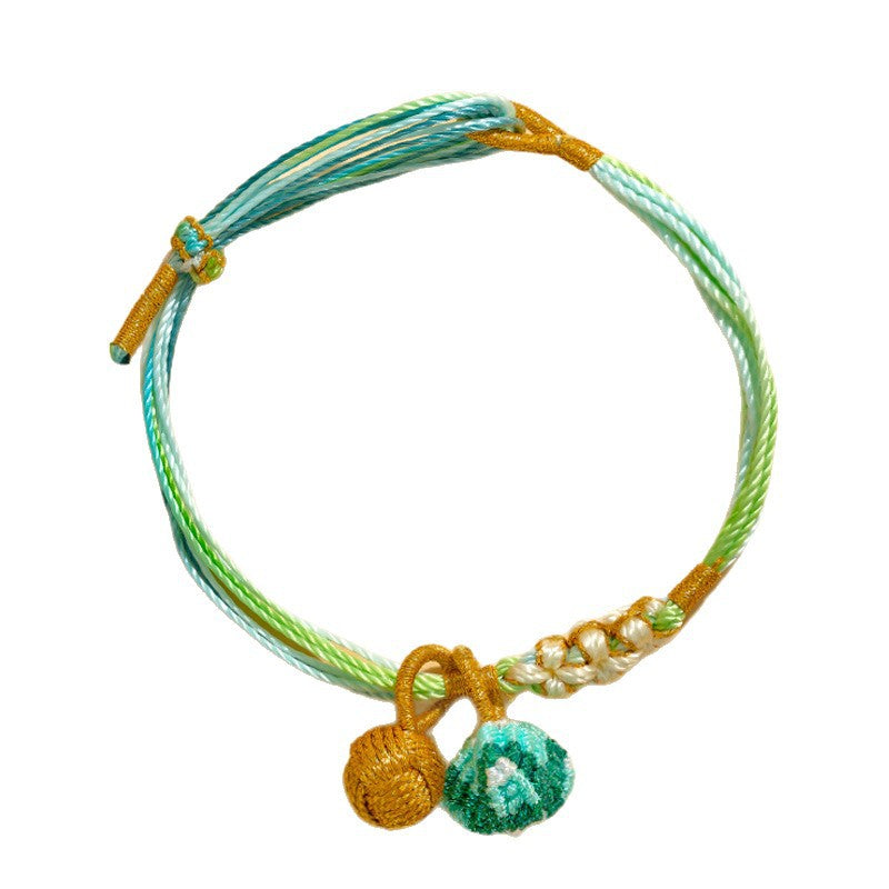 Children's Rope Hydrangea Carrying Strap Hand-woven Peach Bracelet