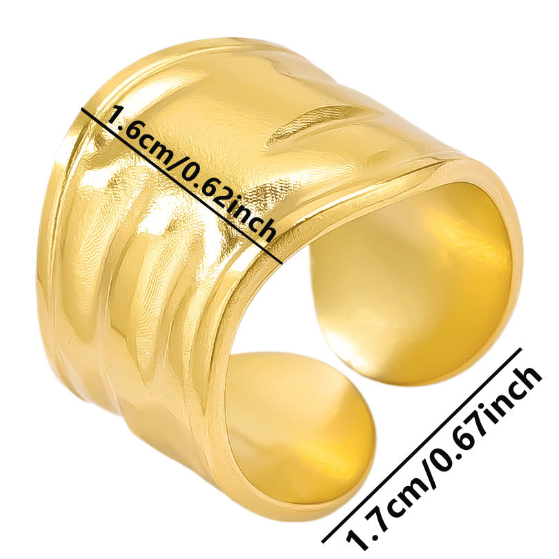 Fashion Personalized Male Female Personality Wide Edge Irregular Rings