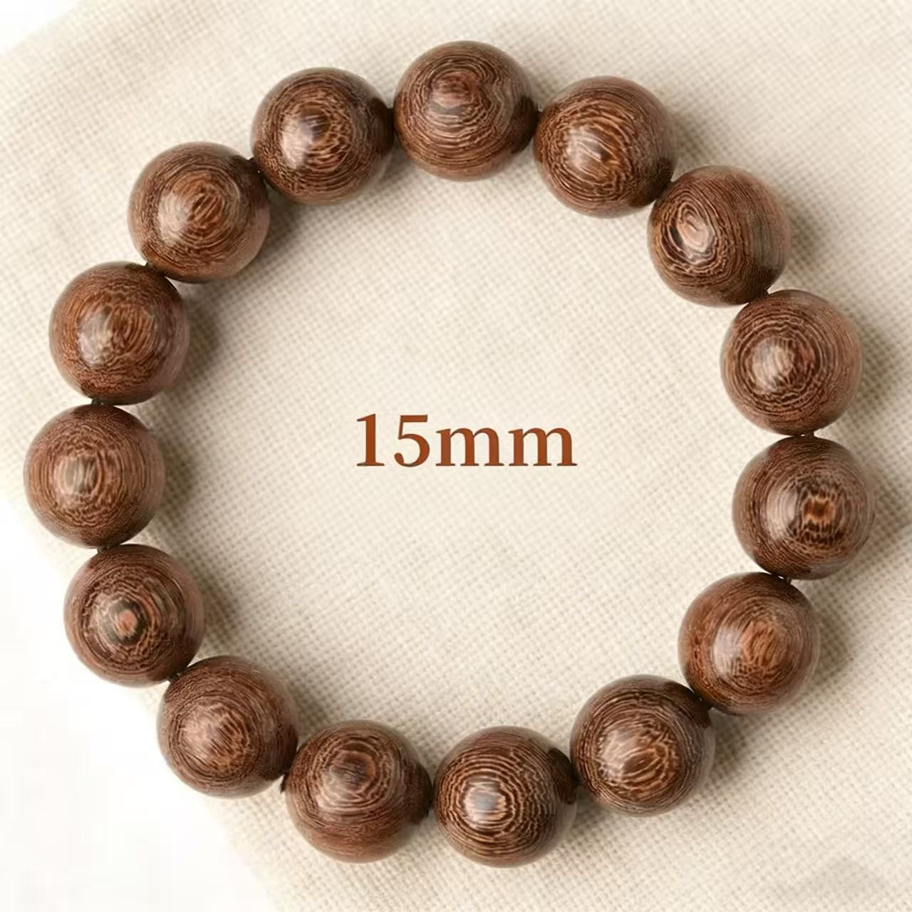 Grain Old Materials Gold Sandalwood Pcs Buddha Beads Unisex Style Bracelet