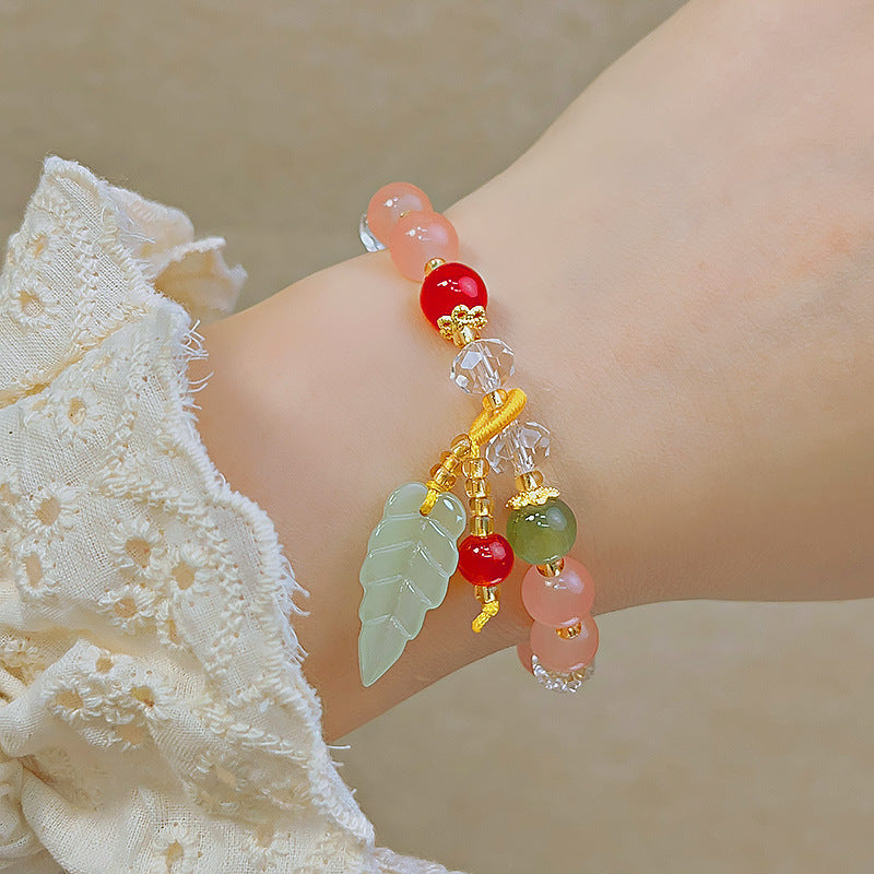 Glass Beaded Female Sweet Lily Gift Bracelets