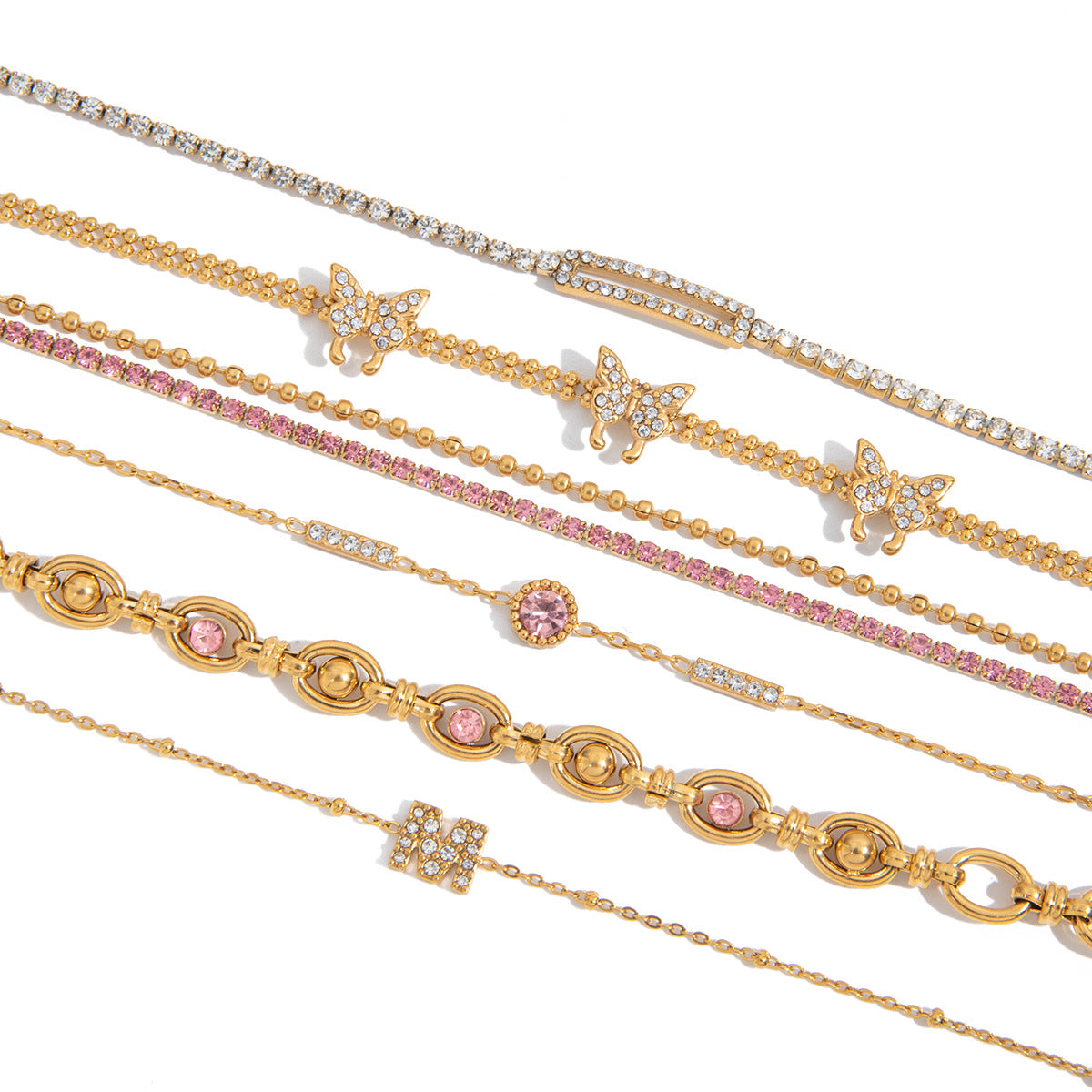 Women's Ding Stainless Steel Zircon Light Luxury Bracelets