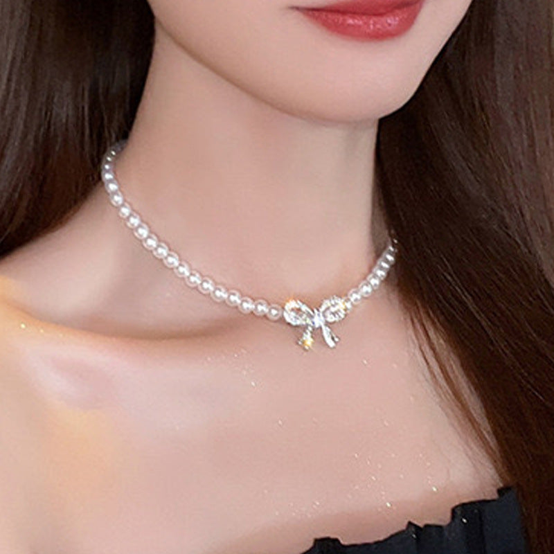 Women's Stitching Heart Clavicle Chain Light Luxury Necklaces