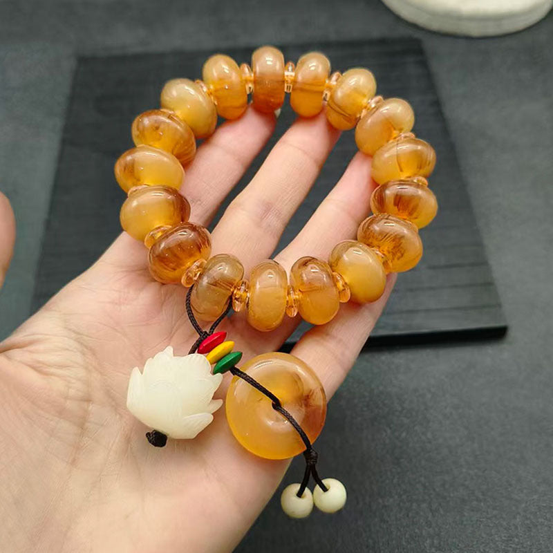 Imitation Horn Round Beads Abacus With Pendants