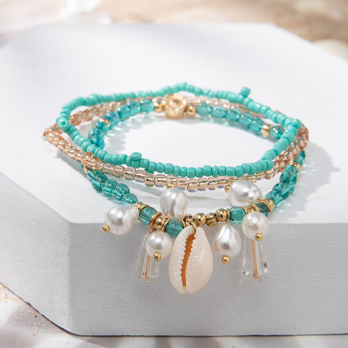 Style Bohemian Bead Design Sense Niche Contrast Bracelets