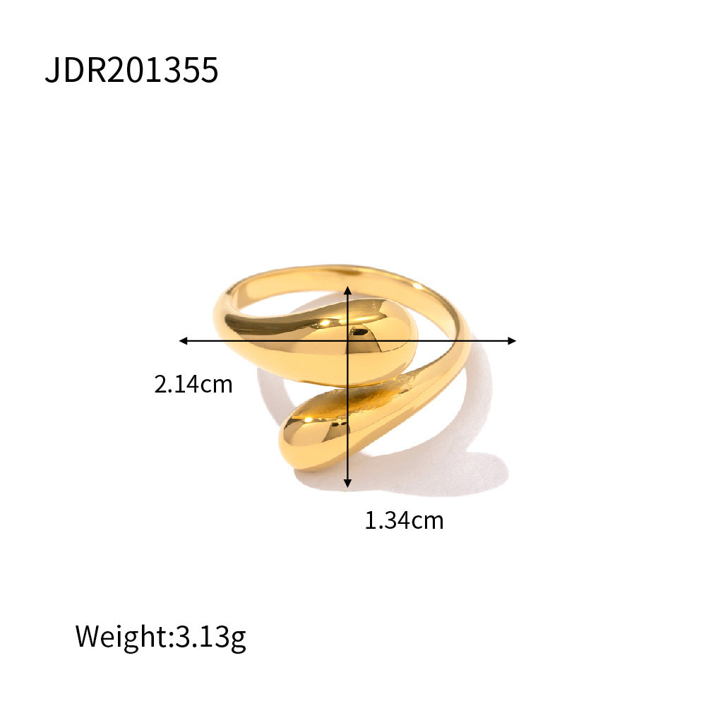 High-grade Simple Gold Steel Series Stainless Rings